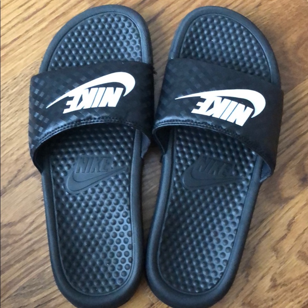 Nike black slides